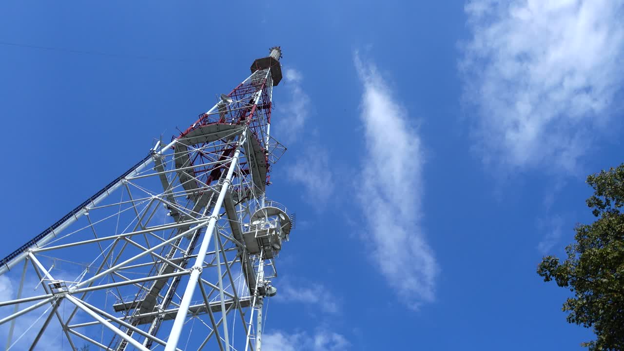 Television tower against the background of the sky
