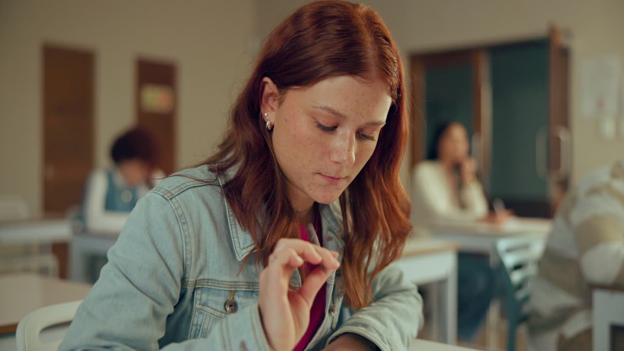 A student in a classroom