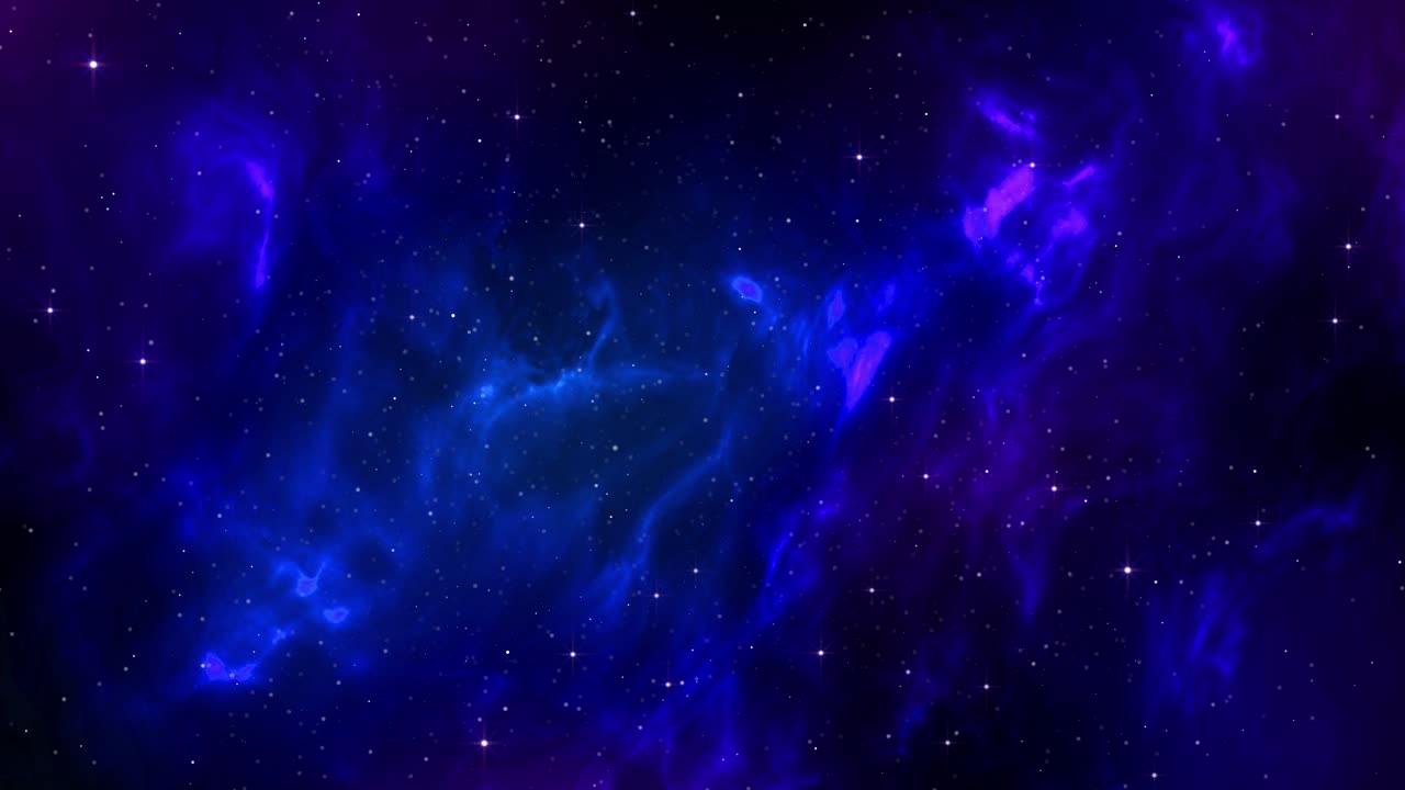 Vibrant animation dreamy smoke starry cosmic space glowing particles scattered throughout atmosphere