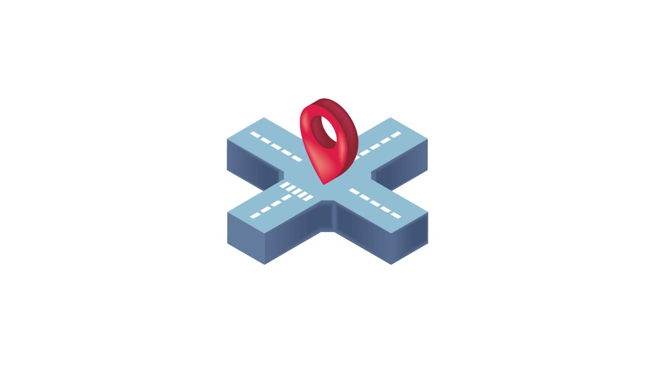 Isometric Intersection with Location Marker
