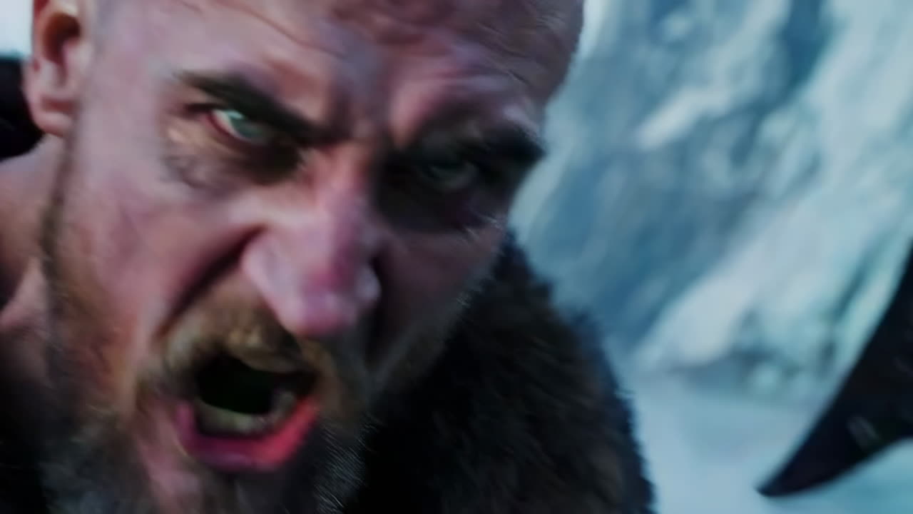 Viking Warrior in Action