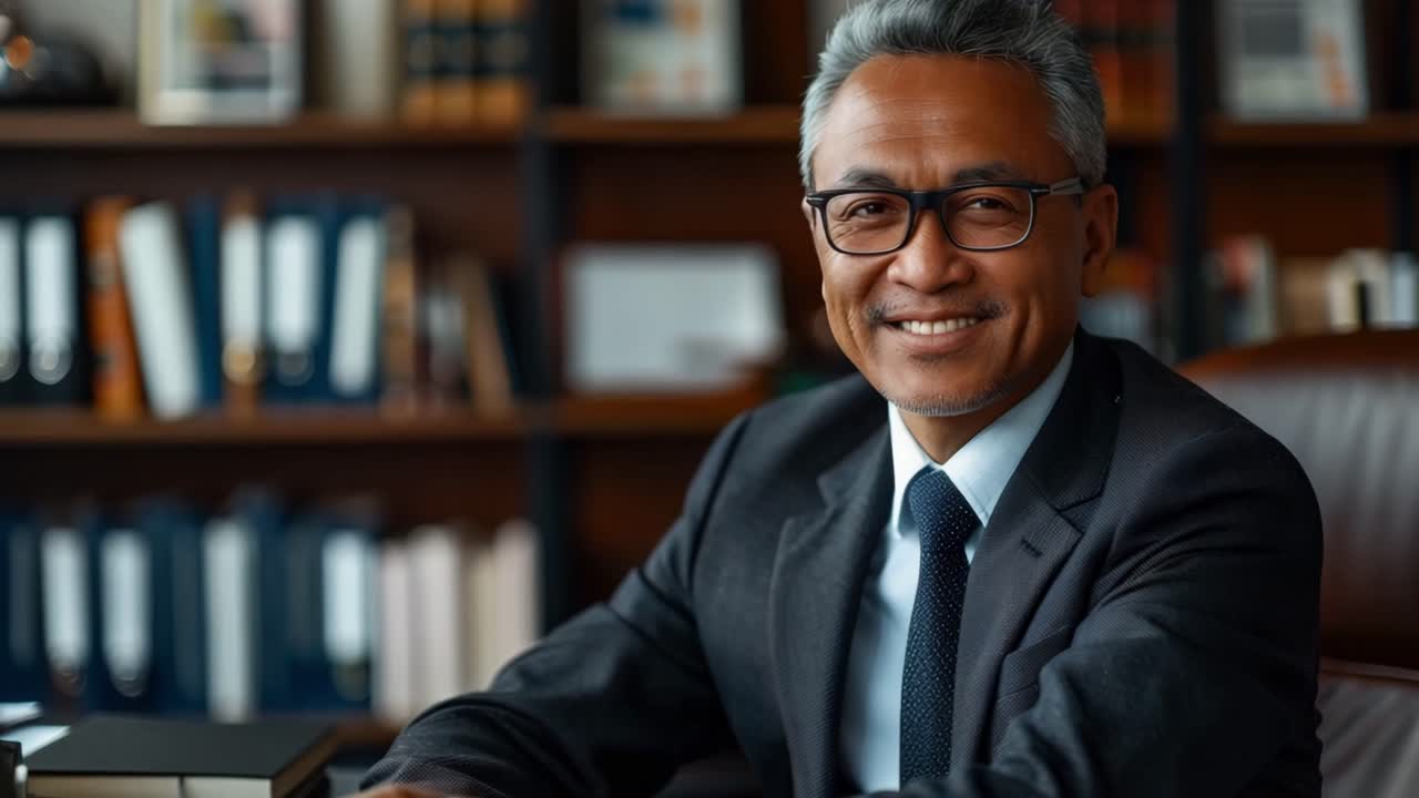 Portrait of a Confident Businessman in His Office