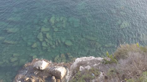 relaxing video with waves breakings on a rocky foreshore