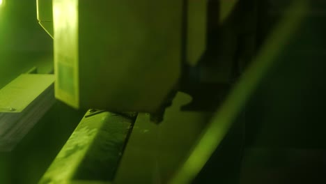 laser cutting machine in operation