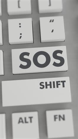 sos button pressing on keyboard vertical video