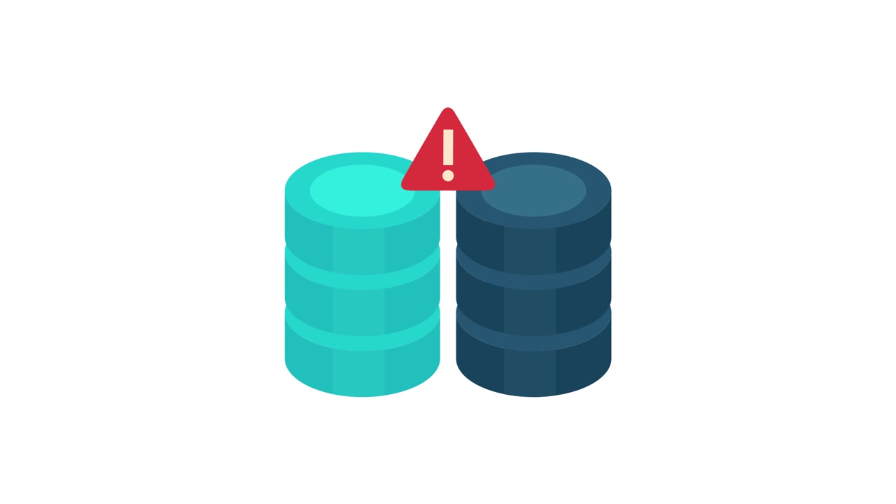 Isometric Animation of Data Servers with Warning Sign