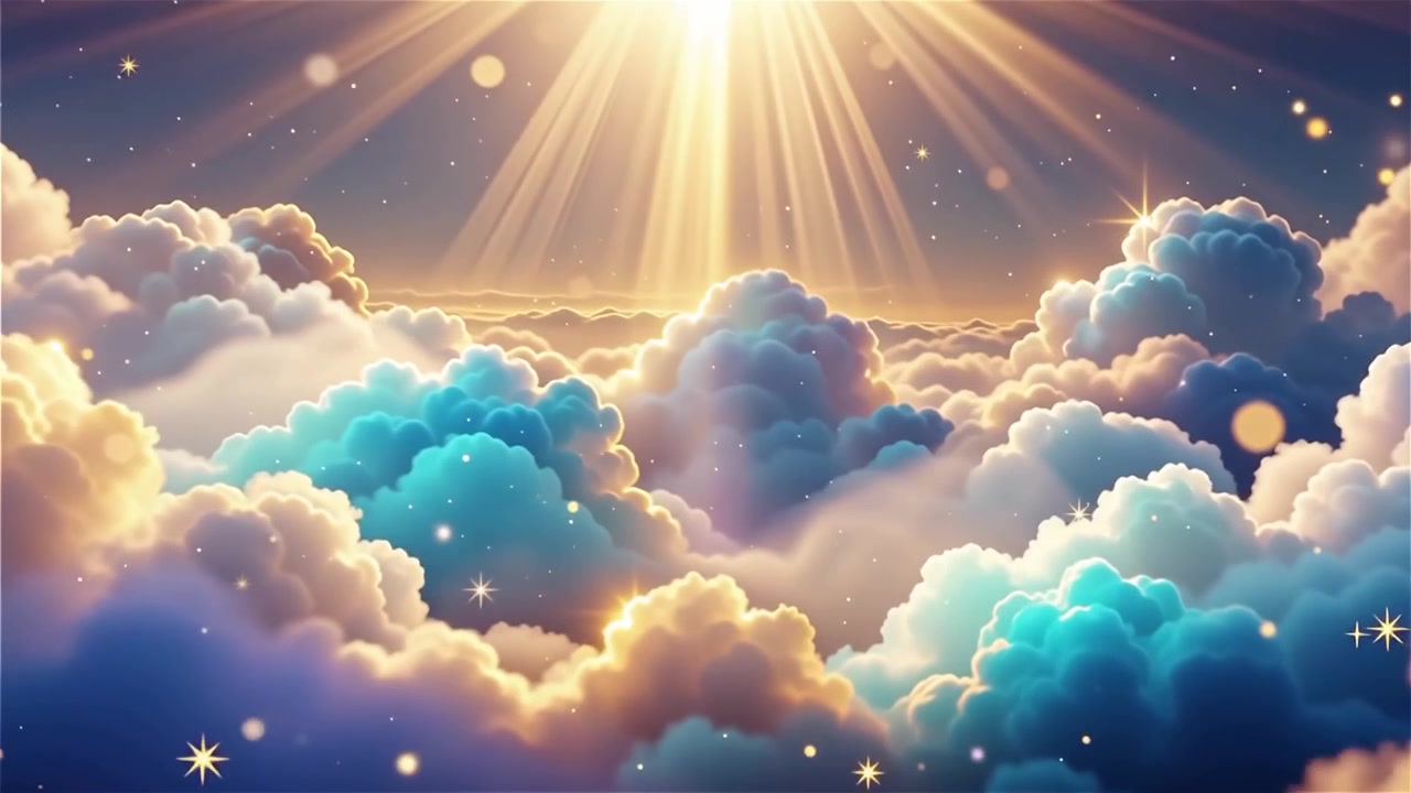 Christian Heavenly Light Worship Background