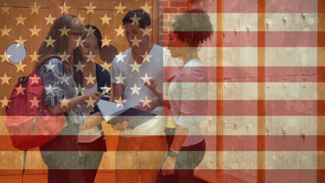 vídeo de la bandera estadounidense