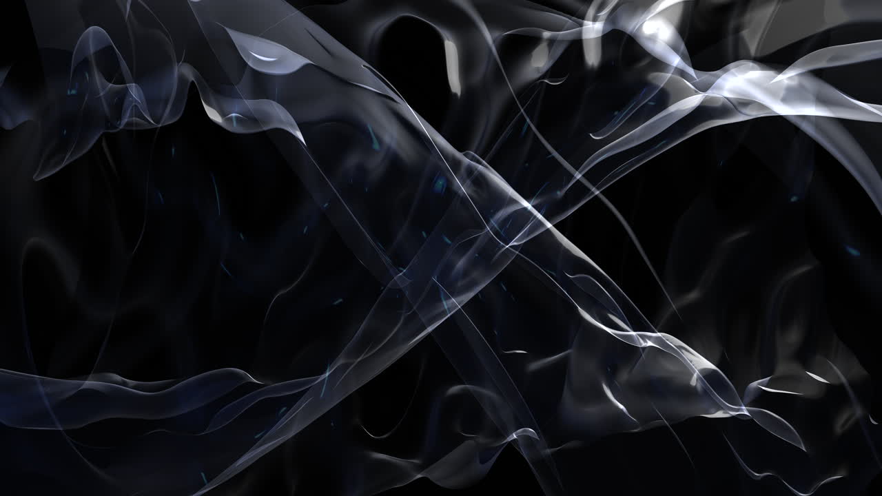 Dynamic blue and black swirling smoke on a dark background