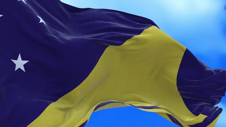 Nahtlose Schleife der Flagge Tokelaus