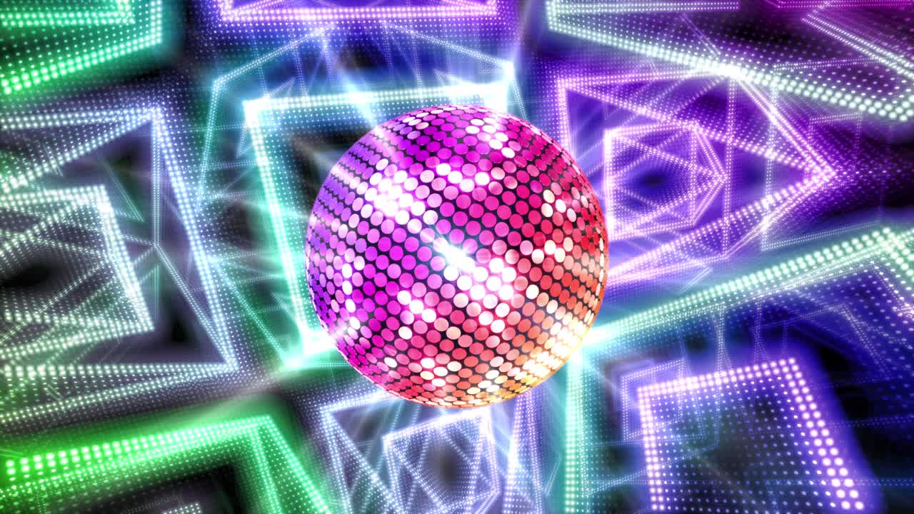 bola de espejo disco luces club de baile fiesta brillo de fondo