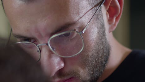 vintage styled male model with glasses