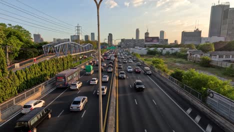 multiple vehicles moving on a multi-lane highway