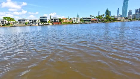 green buoy floating on gold coast canal