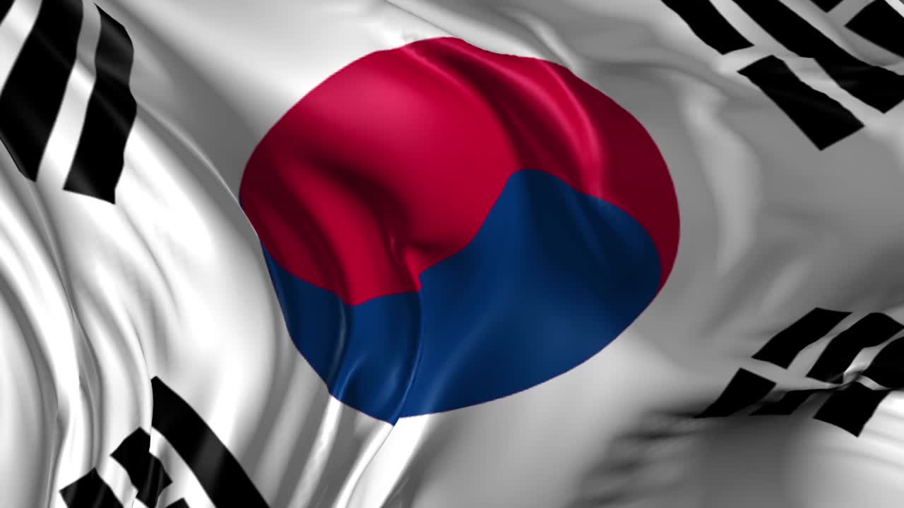 La bandera de Corea del Sur