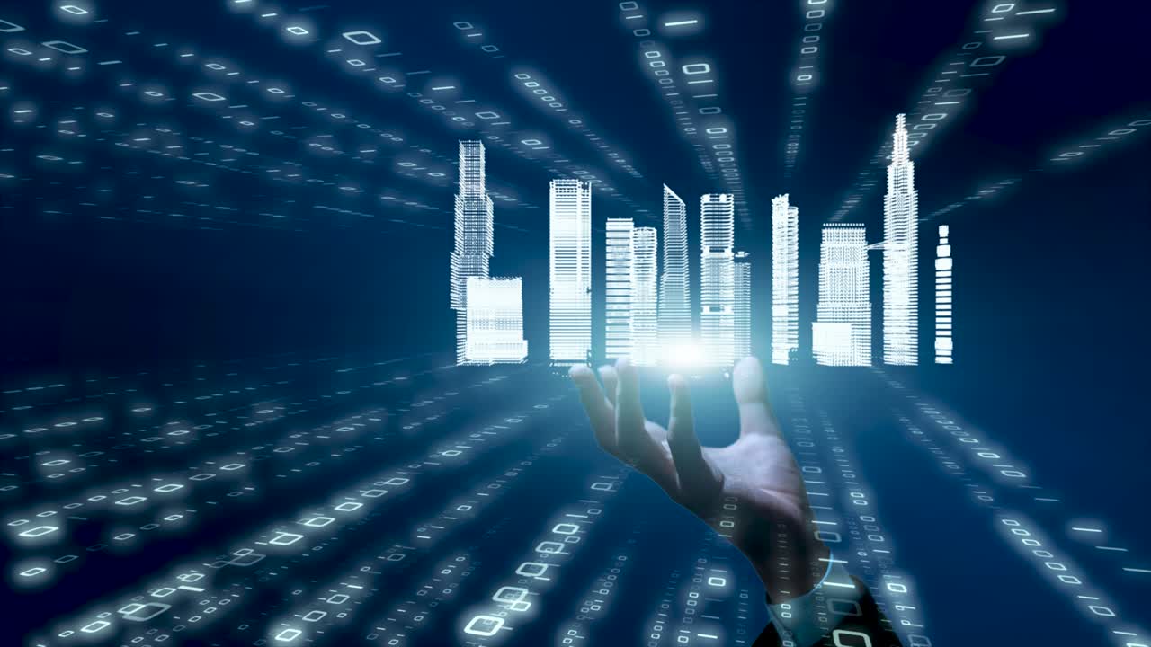 스마트 시티, 디지털 세계, 글로벌 커뮤니케이션 네트워크 개념, 6g 비즈니스 그래프, 글로벌 비즈니스