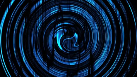 abstract motion graphic loop blue grunge digital psychedelic twisting in tunnel background multicolored helix vortex light. 4k loop pattern colorful round striped swirling hypnotic rotating abstraction