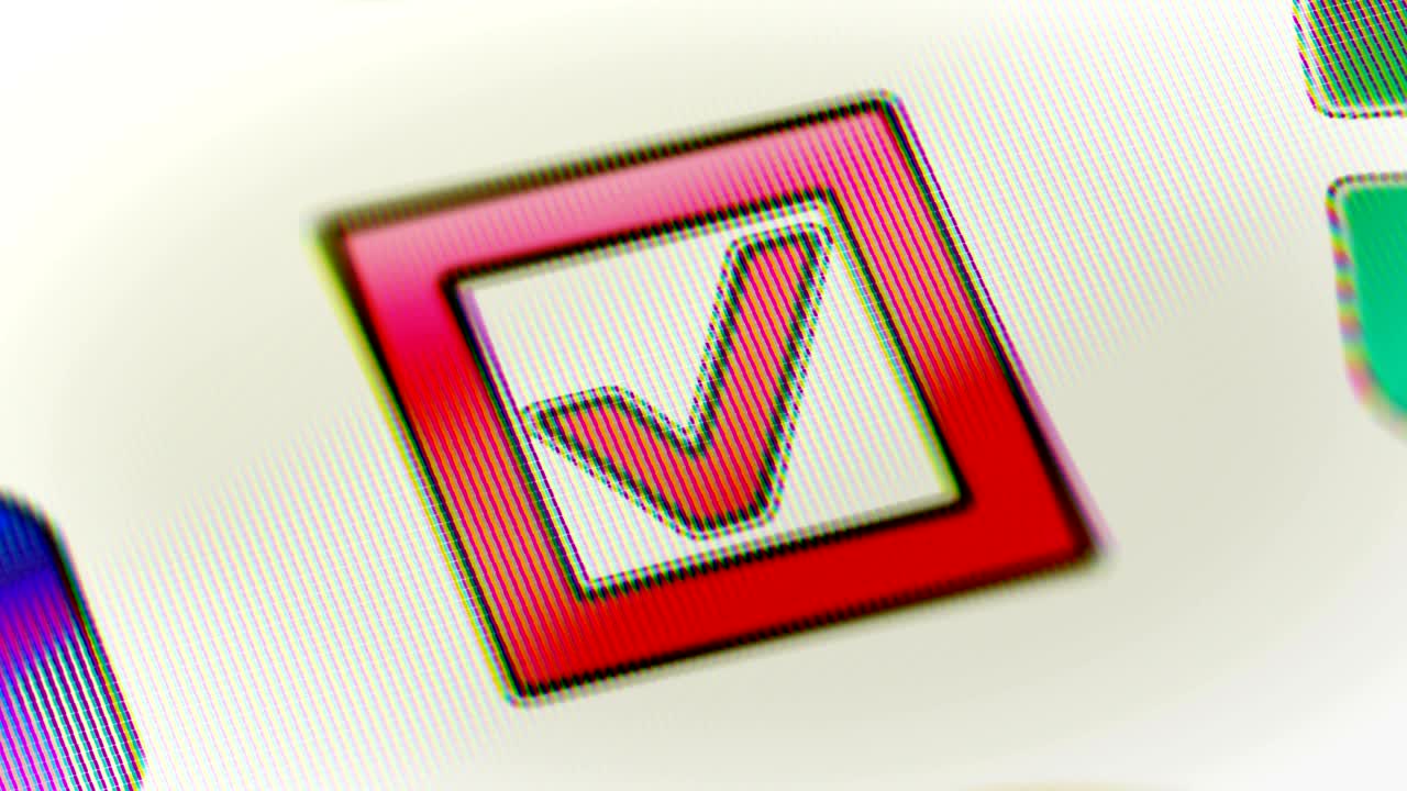 casilla de verificación en la pantalla. bucle.