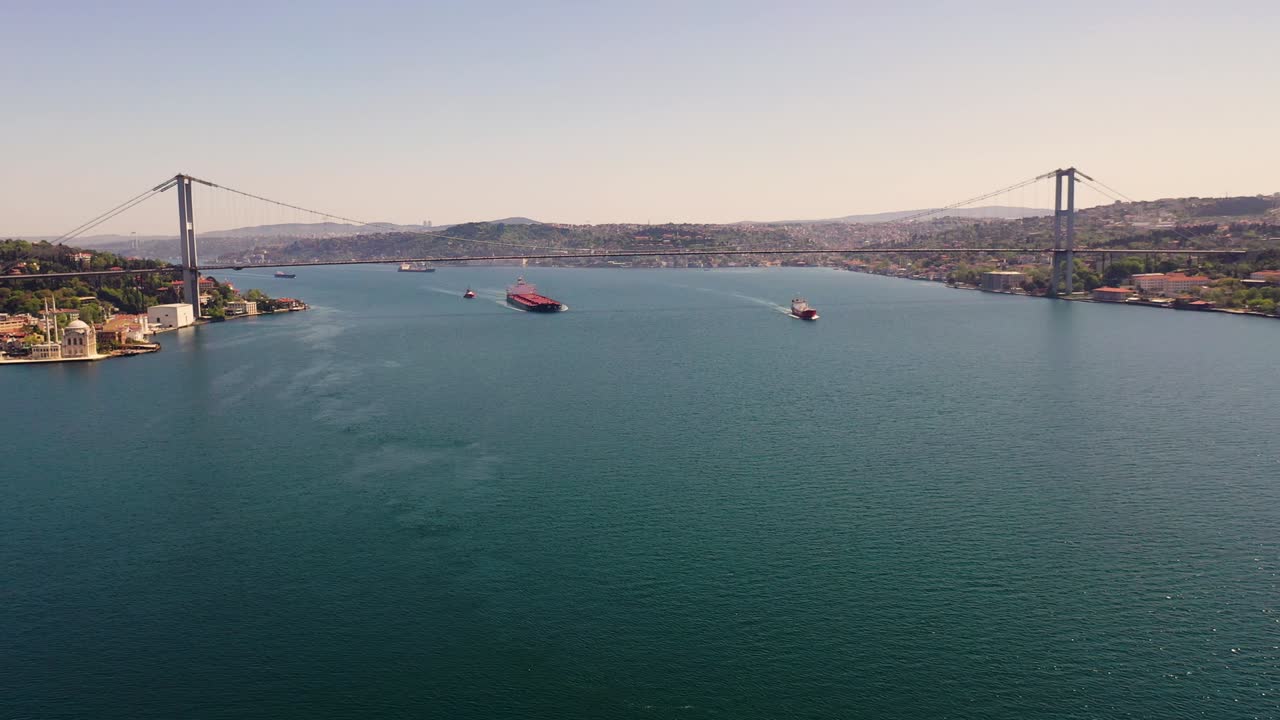 15. heinäkuun marttyyrien silta, Bosporinsilta ilmasta kuvattuna. Istanbul, Turkki