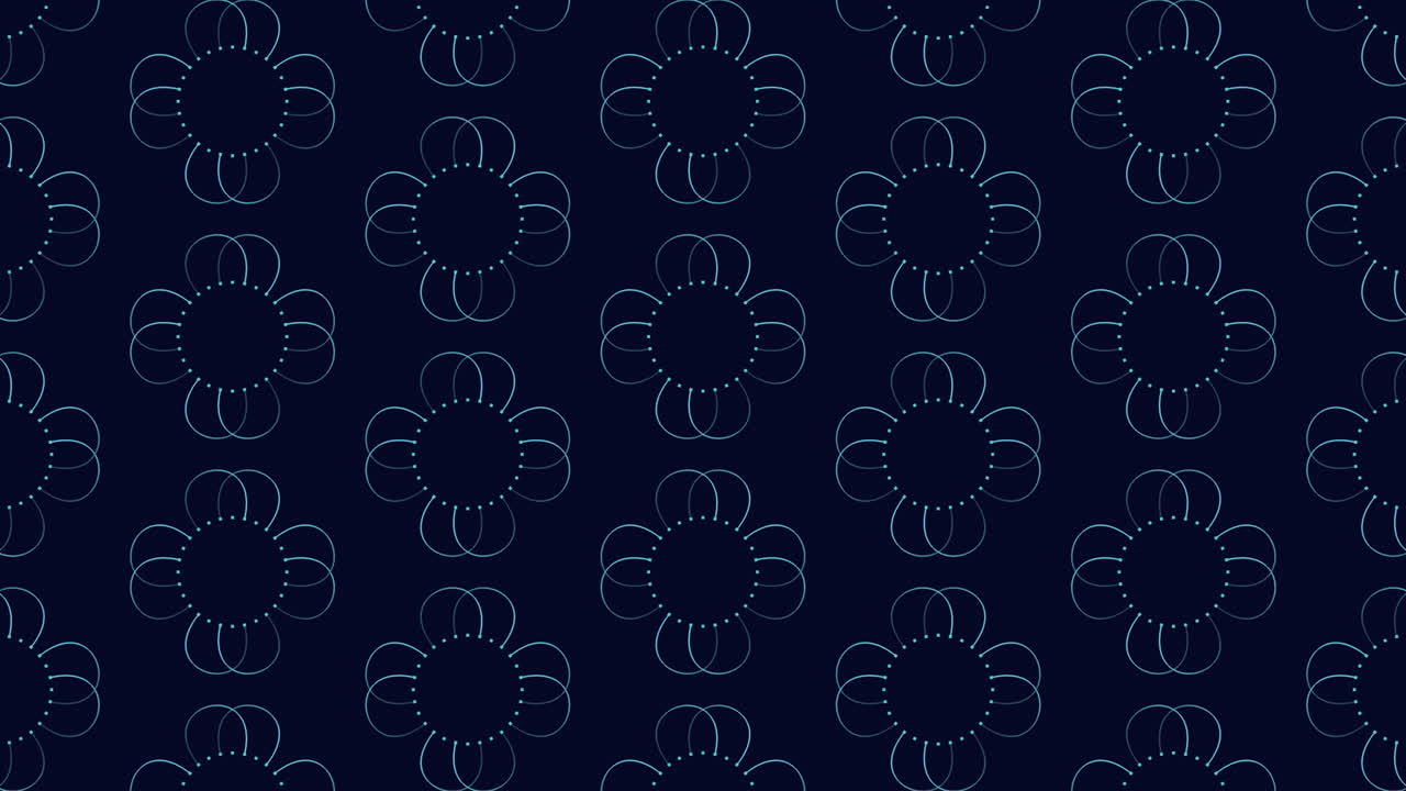 Harmonious blue and yellow flower pattern on a blue background