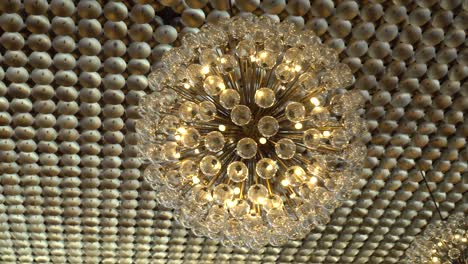 fashionable big round gold modern chandelier