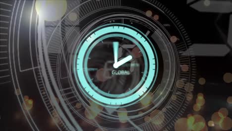 animación del procesamiento de datos durante el reloj