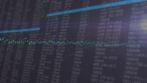 animación del procesamiento digital de datos y pantalla