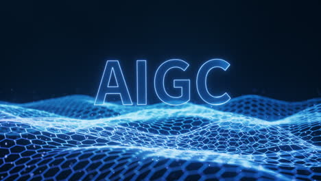 aigc con concepto de generación ai, ciencia y tecnología, renderización 3d.