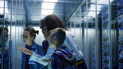 children in a data center