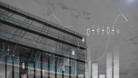 Animation-of-financial-data-processing-over-buildings-and-cityscape