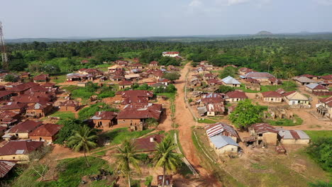 shot of a village in the western part of nigeria