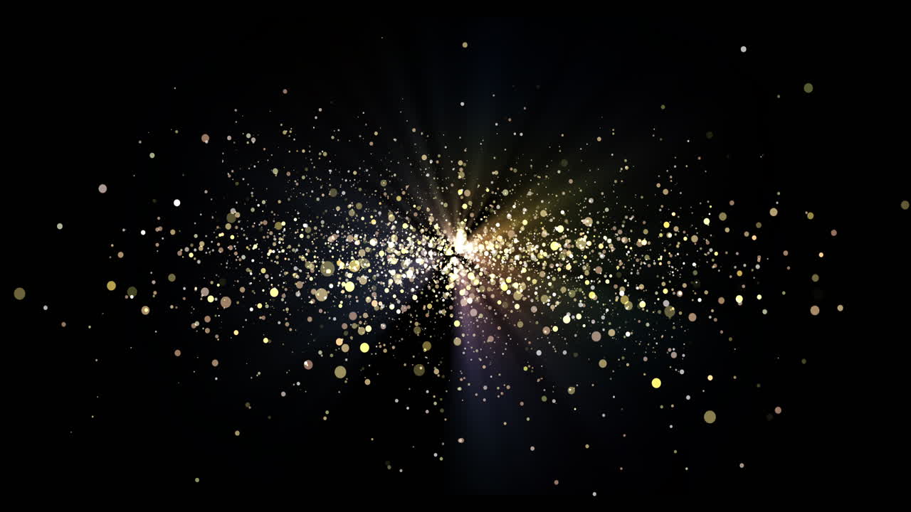 Abstract Star Burst on Black Background