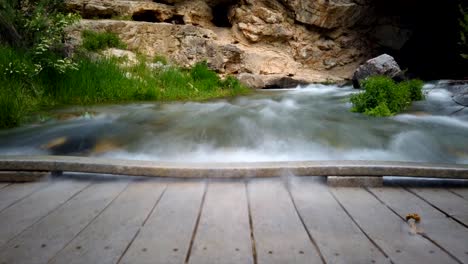 serene river flowing through rocky landscape