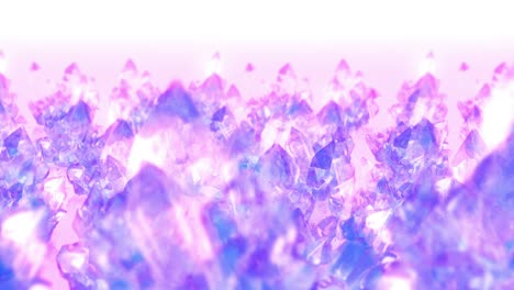 빙산의 근접 시각: 추상적인 겨울 얼음 배경, 얼음 조각, 차가운 눈, 파란색과 보라색, 분쇄된 얼음의 3d 애니메이션, 루프 애니메이션