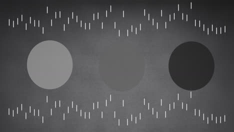 animation of moving white lines and circles on grey background