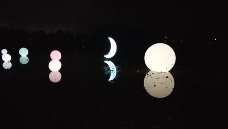 moon-light-art-decoration-on-lake-glow-festival-2022-Eindhoven-high-tech-campus