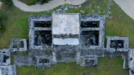 Tulum-Mexico,-Caribbean-Sea,-Beach,-Sunset,-Aerial-view