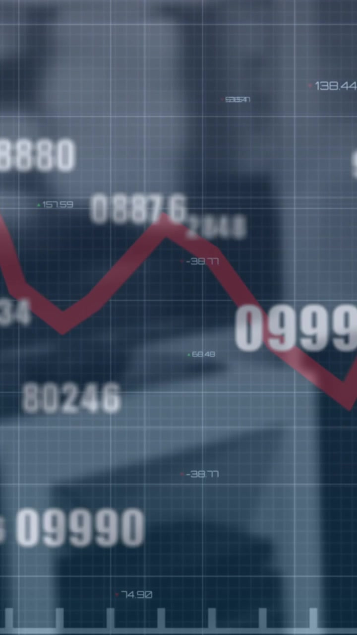 Animation of multiple changing numbers and graphs over unoccupied chair