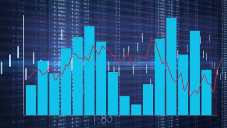 Animación-Del-Procesamiento-De-Datos-Financieros-Con-Estelas-De-Luz-Sobre-Fondo-Negro