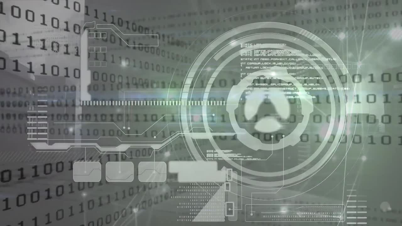 바이너리 코딩을 통한 데이터 처리로 스 ⁇  스캐닝의 애니메이션