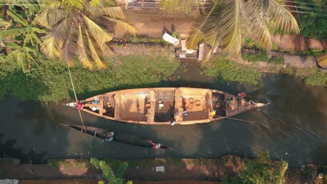 drone shot of backwaters in kerala