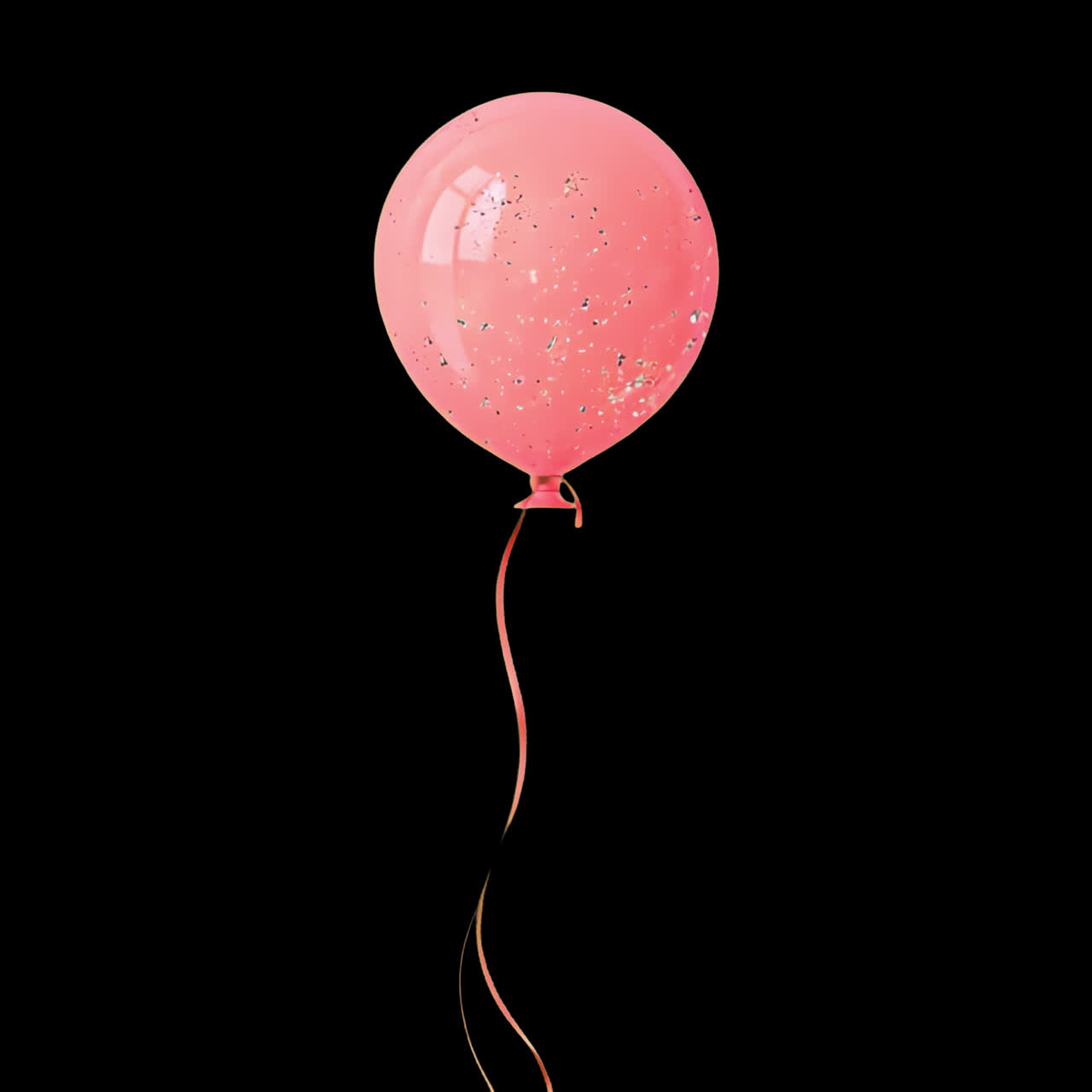 Pink balloon animation isolated asset, transparent 4K video, alpha channel, ProRes 4444