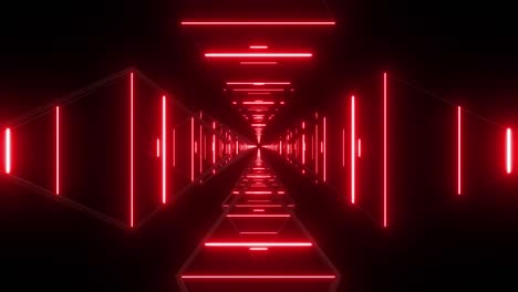 bucles de vj geométricos rojos abstractos