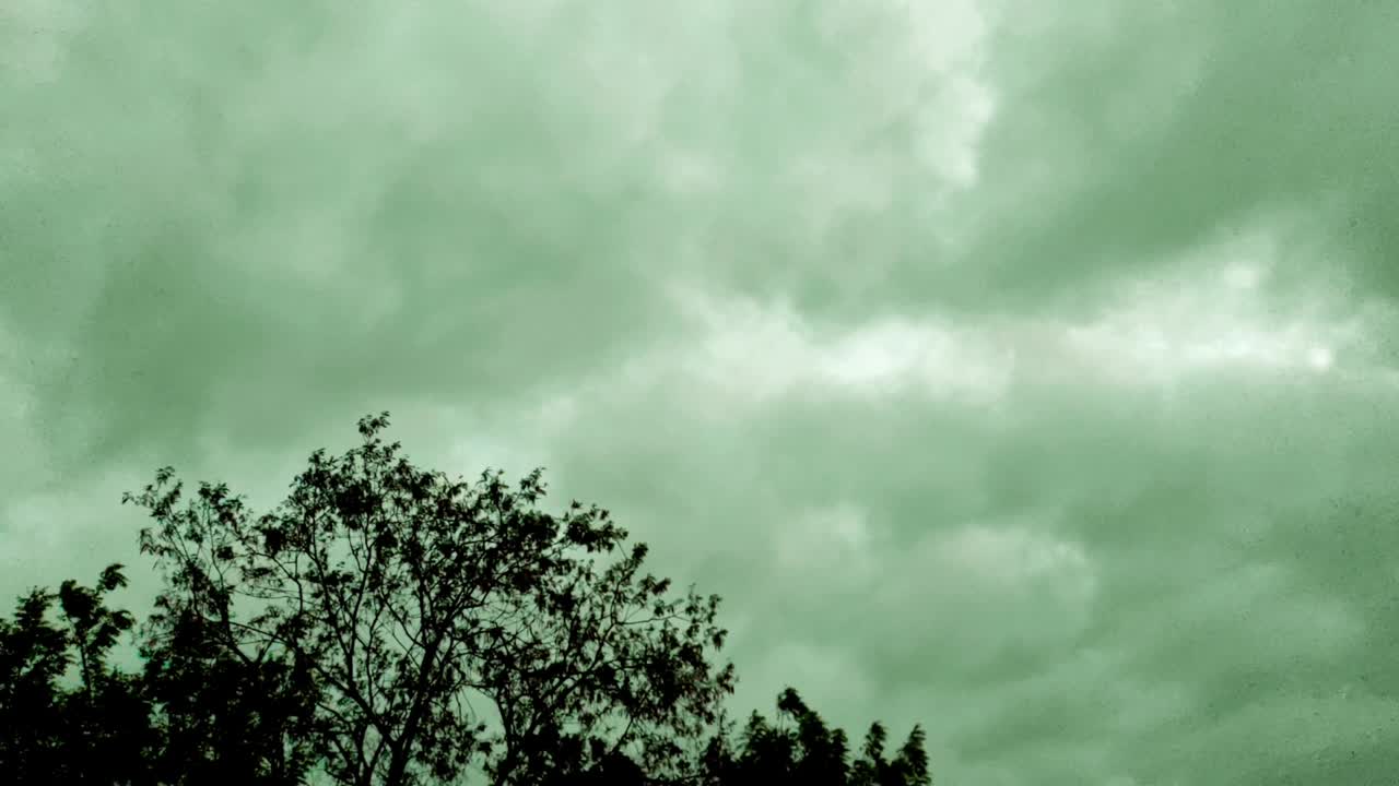 красивая короткая индийская деревня сезон муссонов облака и деревья природа красота 4k видео