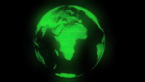 neon hologram globe of world from space - seamless video animation