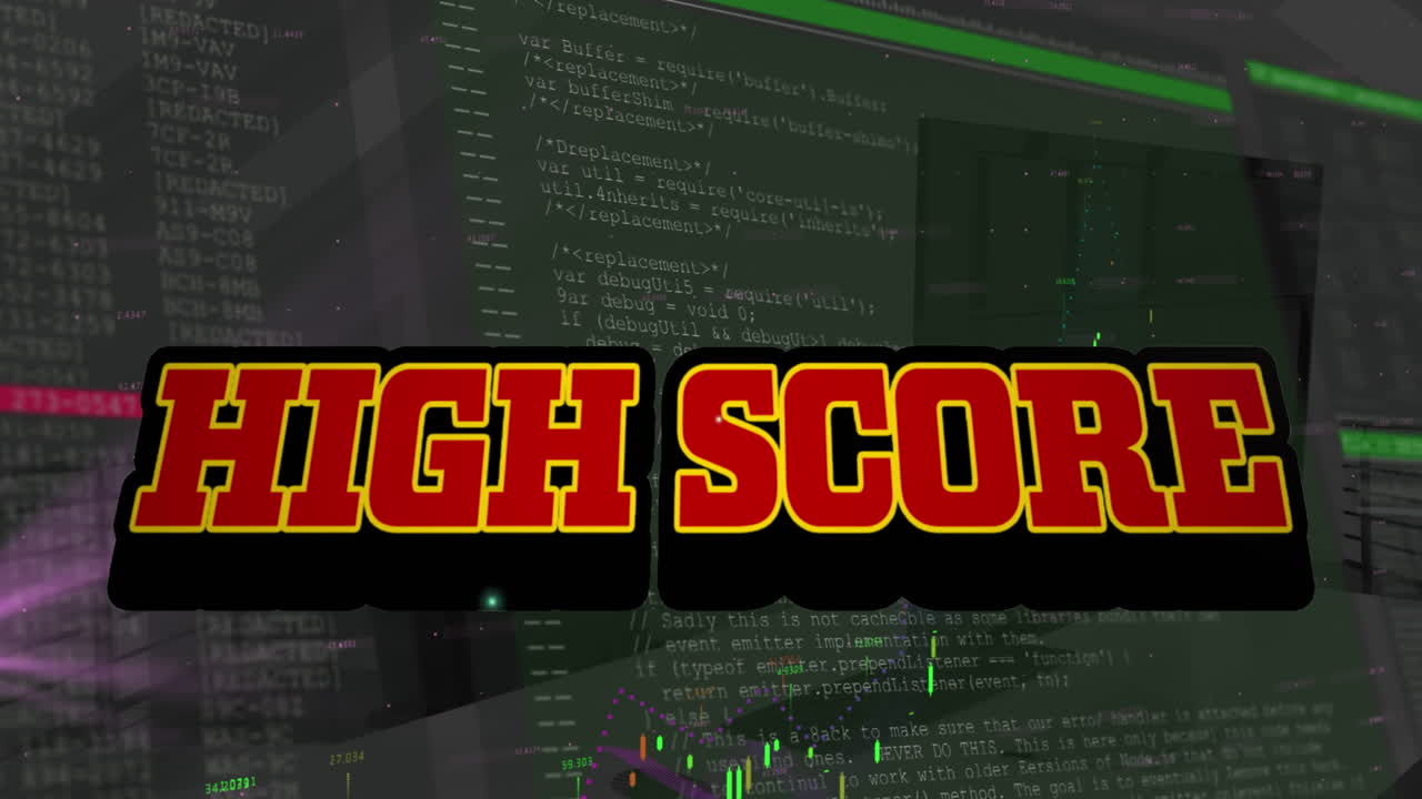 높은 점수 텍스트와 데이터 처리의 애니메이션 오피스