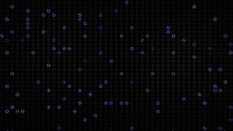 3d abstract simple geometric background with multicolor rectangles frames like light bulbs flashing neon lights in 4k. Smooth looped animation. Creative simple motion design bg with 3d objects