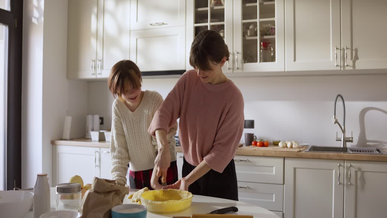 People Baking in Kitchen