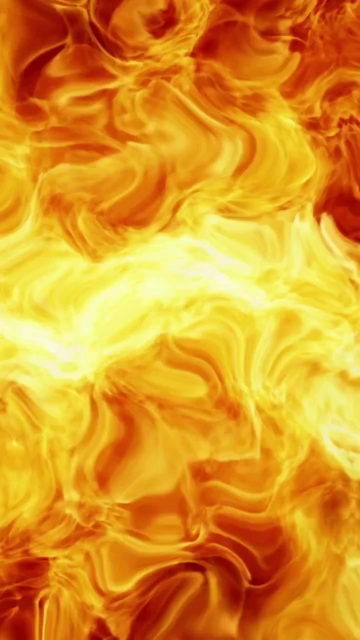 Video verticale di un'esplosione astratta e distorta di fuoco ed energia su sfondo nero