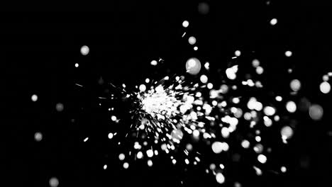 close-up of welding sparks